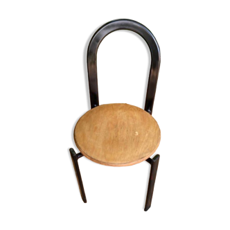 Wood and metal chair years 70/80