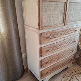 Vintage linen chest of drawers