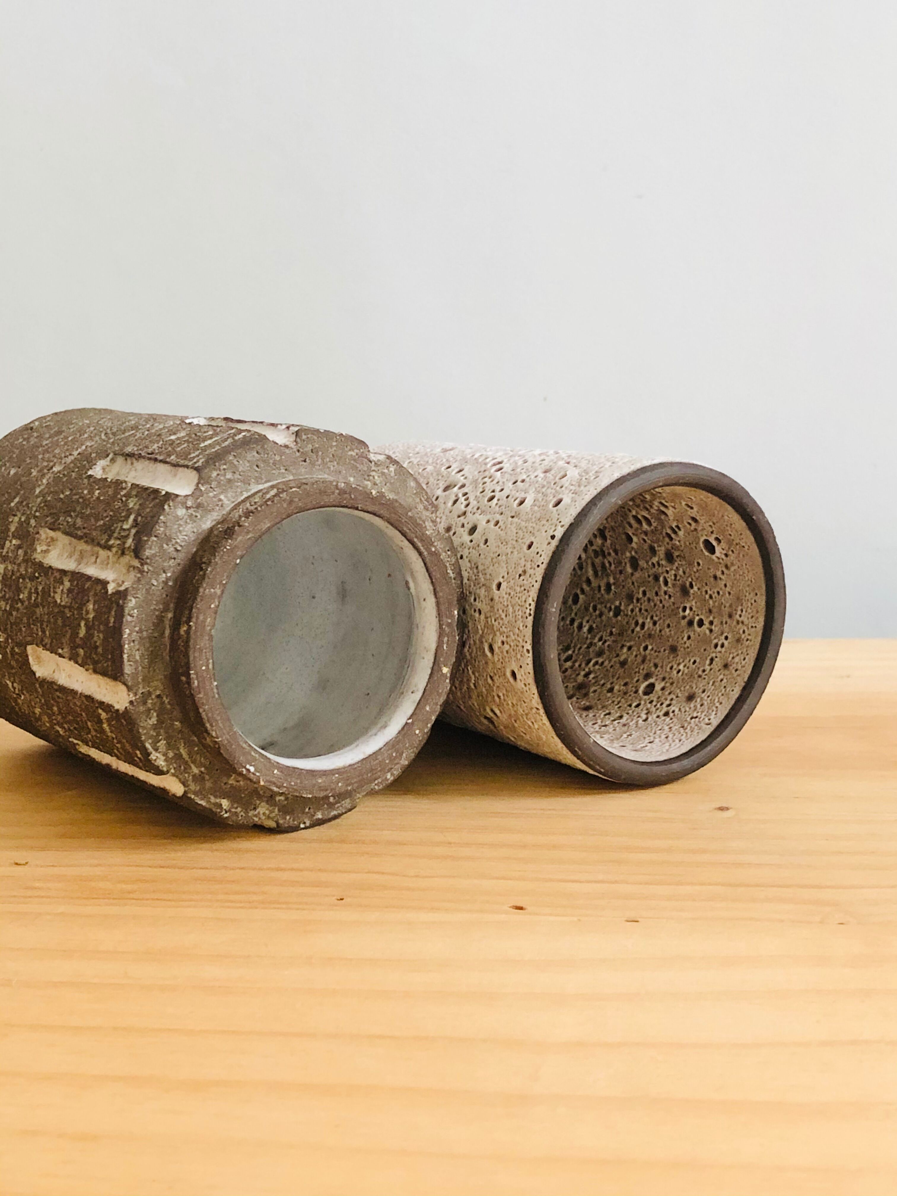 Duo of ceramic vases