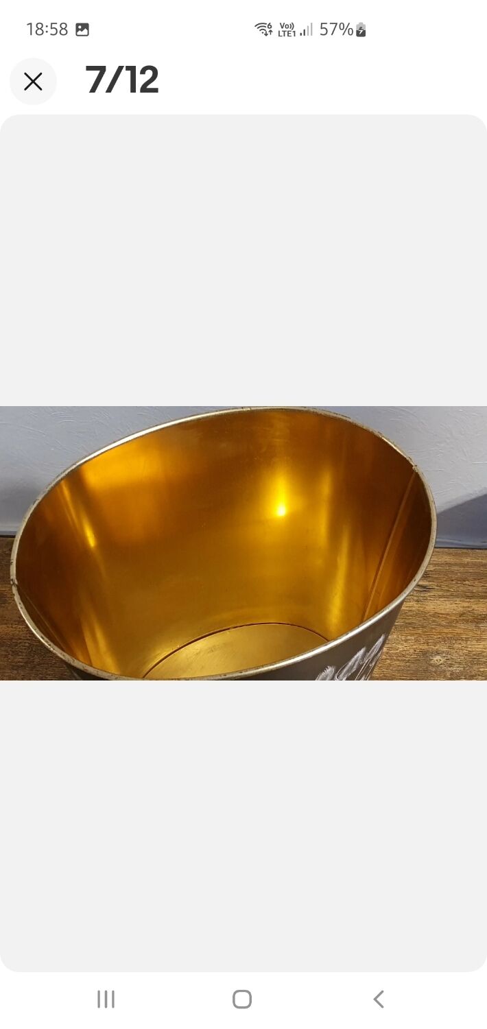 Vintage Office Paper Basket Massilly 60's Metal