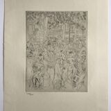 Chas-laborde boulevard des capucines (paris), 1927. original engraving