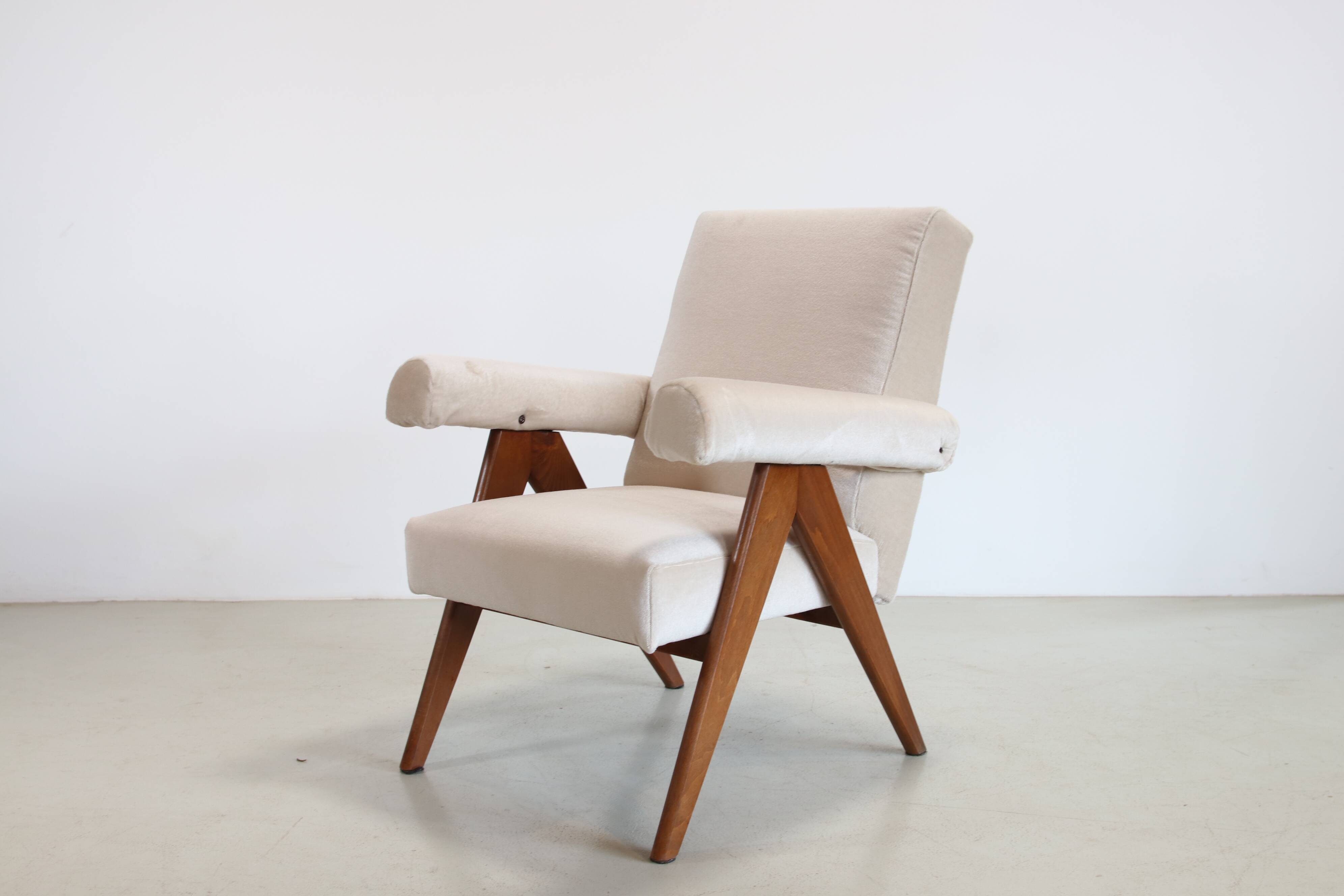 Fauteuil design italien en mohair