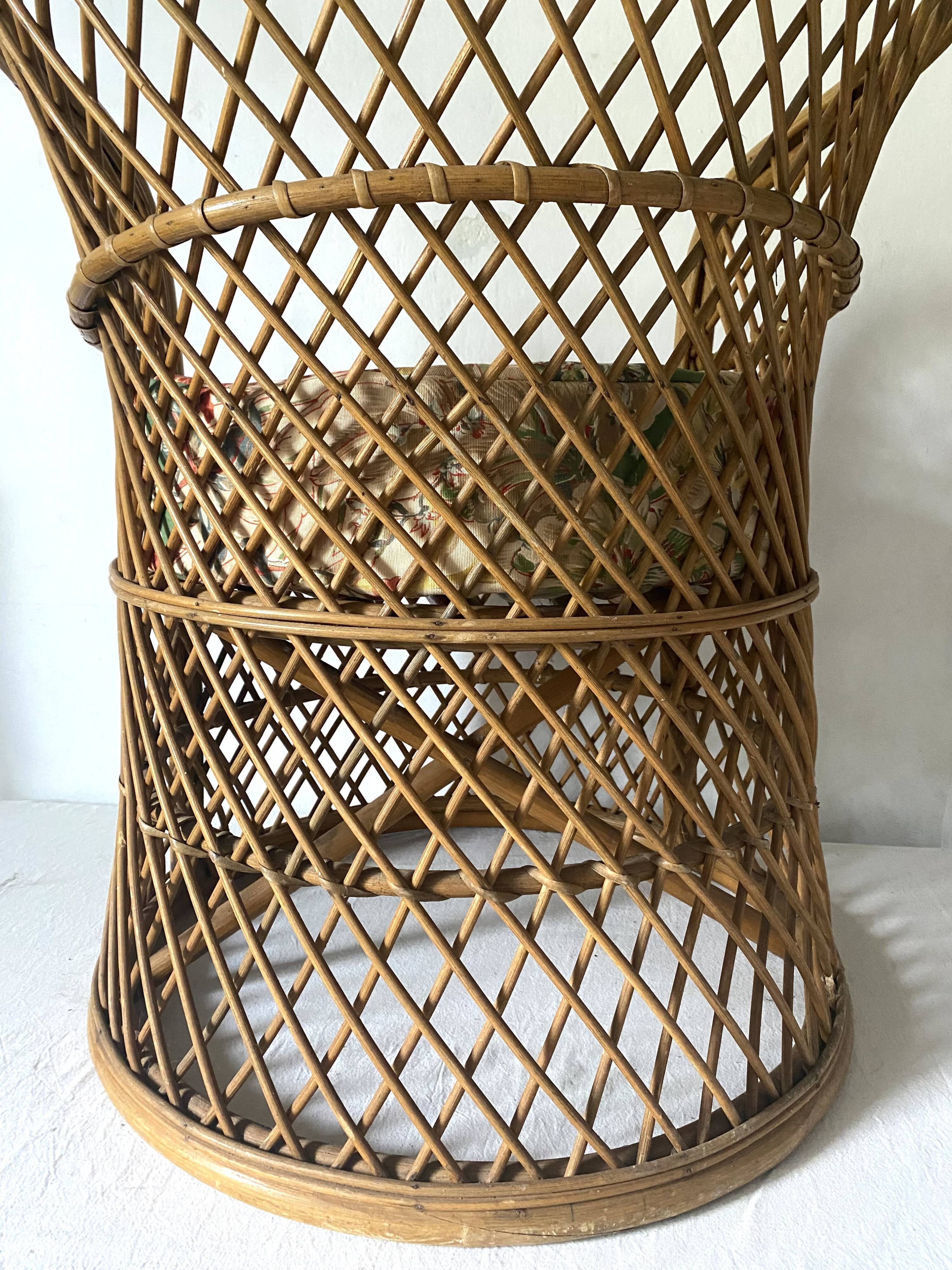 Vintage rattan armchair