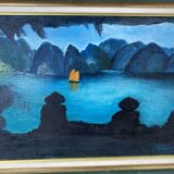 Landscape of Hanong Bay Vietnam signed