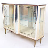 Retro vintage glass sliding door display case