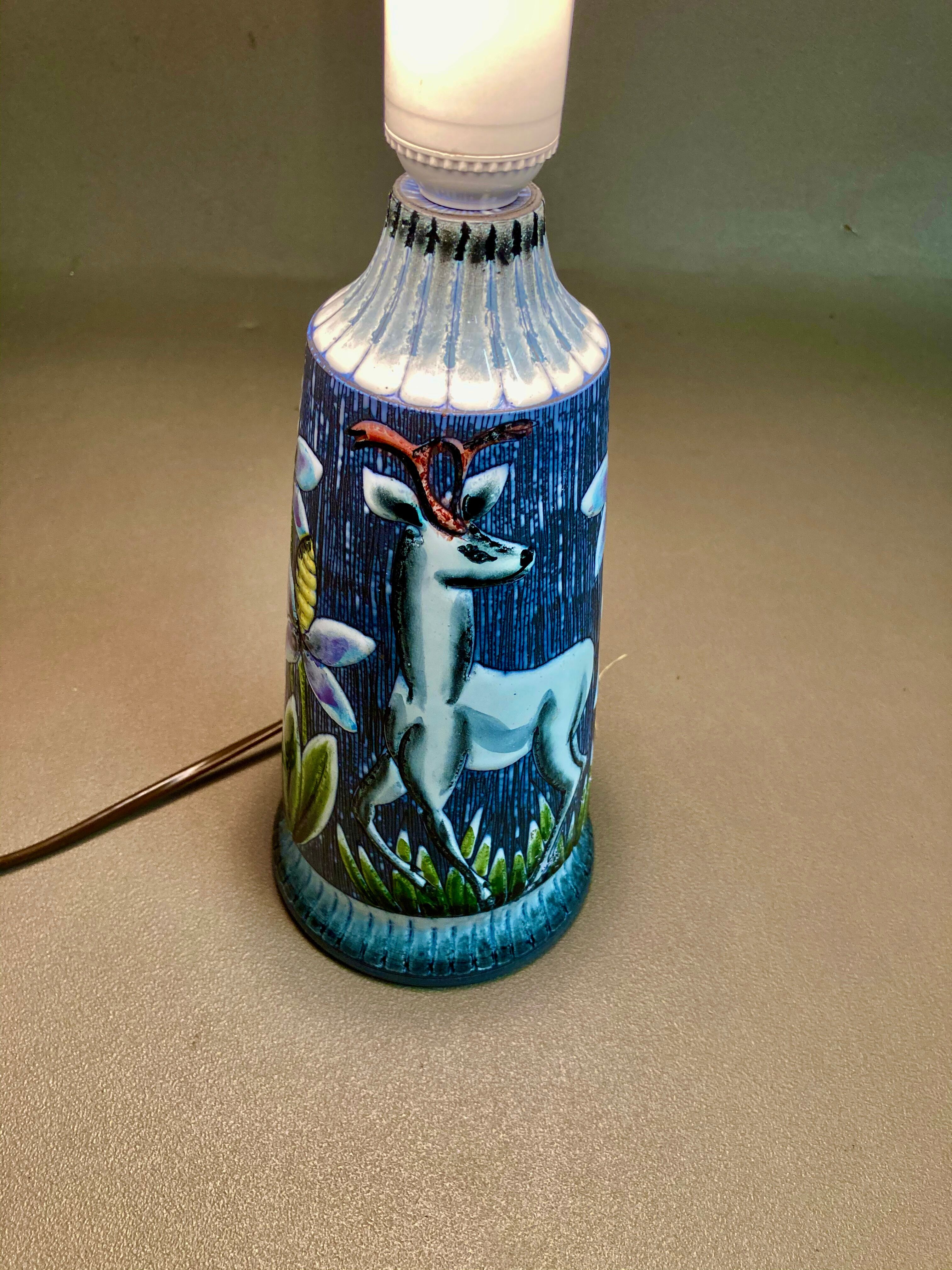 Scandinavian ceramic lamp 1960