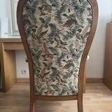 Louis Philippe armchair with wood pigeon motifs