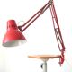 Red Vintage Task Lamp with Clamp – L.S.A. 101 – Retro Industrial Design