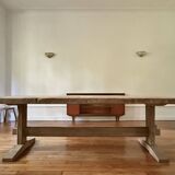 Farmhouse table in old solid oak - HED 200 x 100 cm