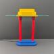 Memphis style lamp by Robert Sonneman for George Kovacs, 1980