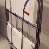 White formica vintage wheeled foldable dessert