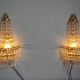 Pair of vintage Presiosa crystal wall lights