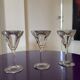 Set of 3 vintage bistro glasses in thick blown glass