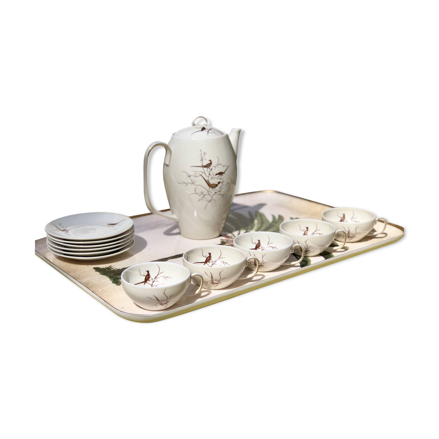 Service à café en porcelaine de Limoges Raynaud
