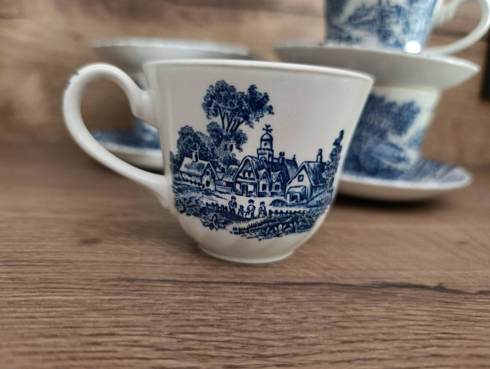 cup and its saucer English blue earthenware | Ridgway Staffordshire