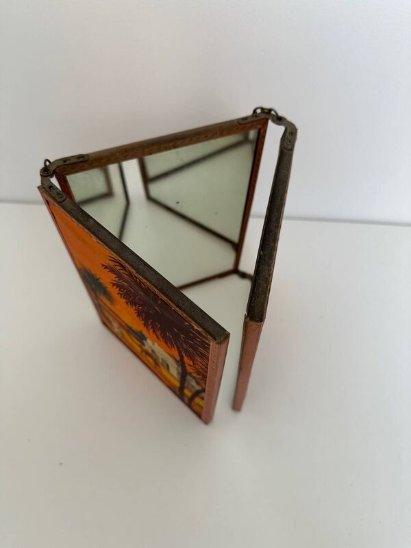 Miroir triptyque de barbier orientaliste, 1920