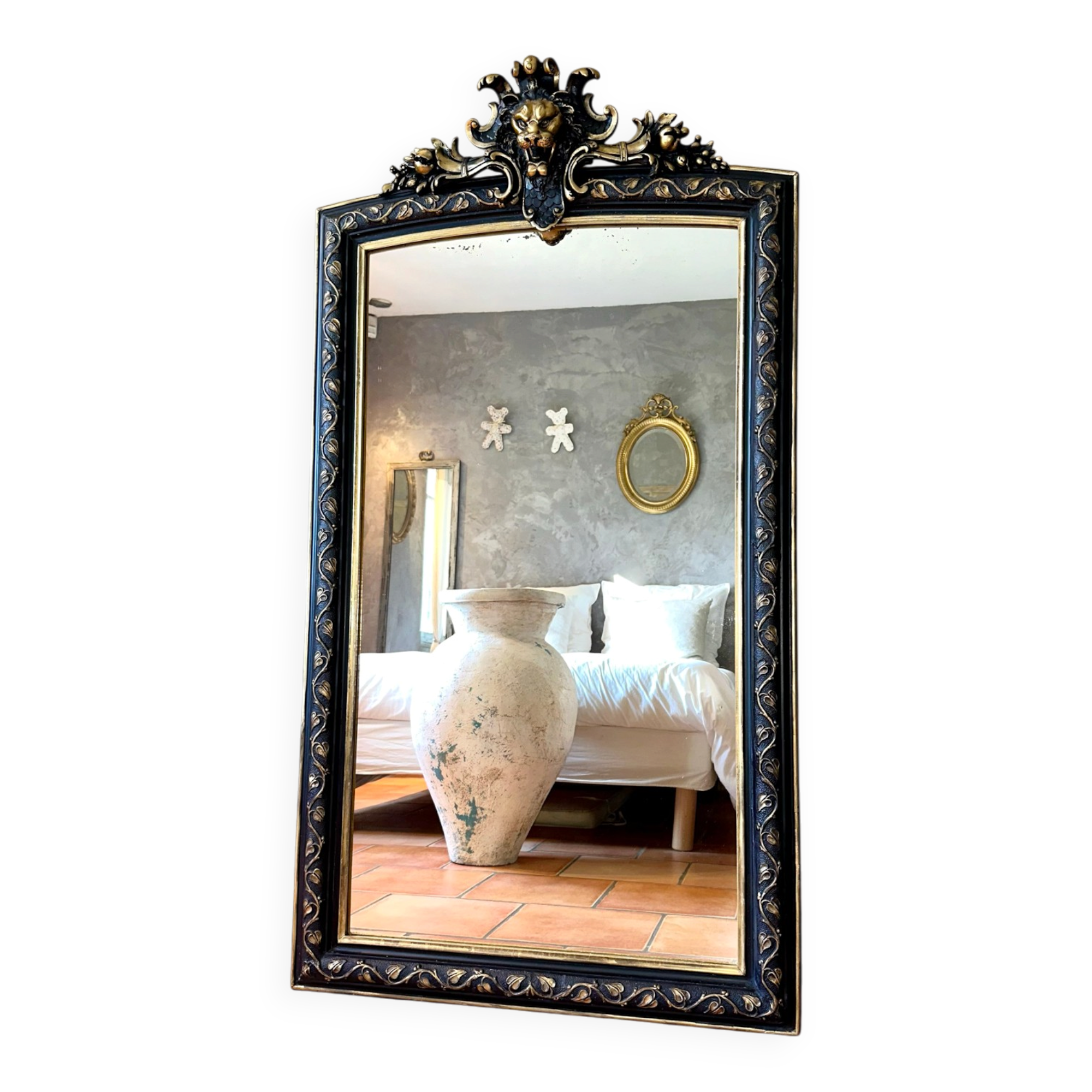 Miroir à fronton ancien Napoléon III