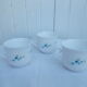 3 Arcopal cups