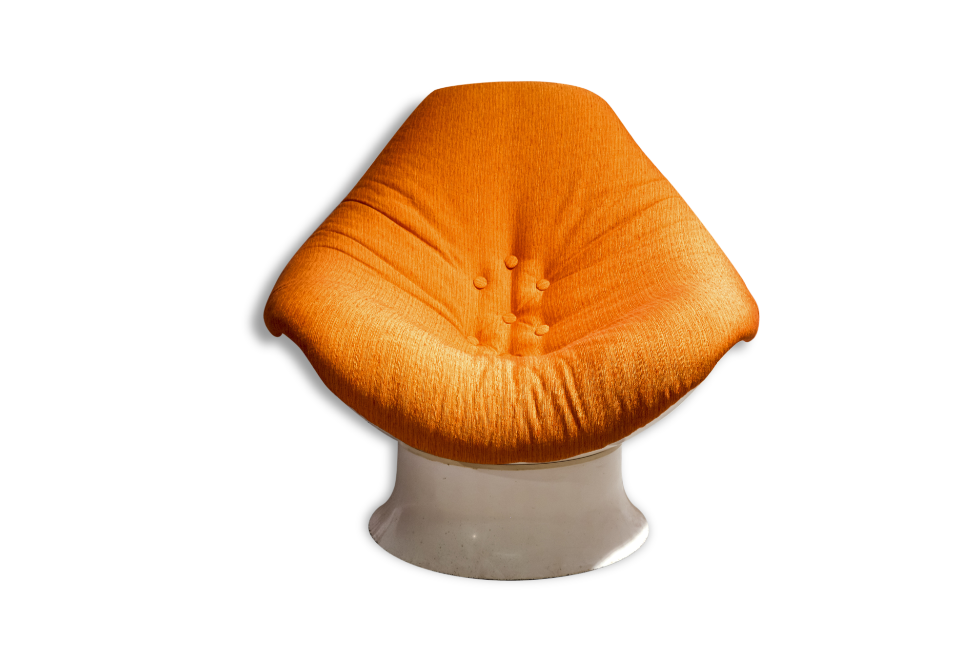 White and orange shell Chair