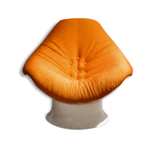 White and orange shell Chair