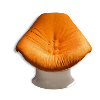 White and orange shell Chair