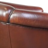 Nice sheepskin club chair with a beautiful patina