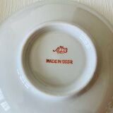 6 Lomonosov Cups and Saucers in Cobalt Blue with Gold Trim