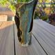 Vintage sculptural stoneware vase 25 cm brutalist signed