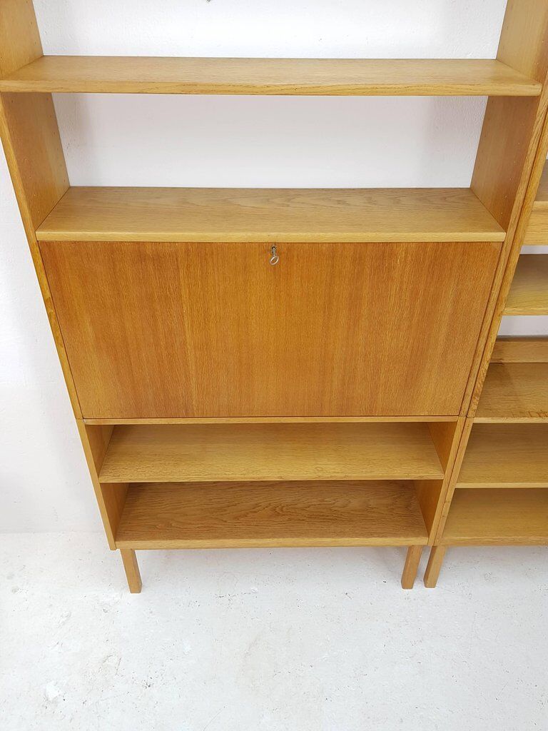 Bertil Fridhagen for Bodafors blond oak bookcase