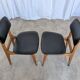 Set of 2 Vintage STOL Kamnik Dining Chair: Black Leather, MCM Chairs