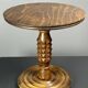 Low wood turned midcentury brutalist side table, Charles Dudouyt style