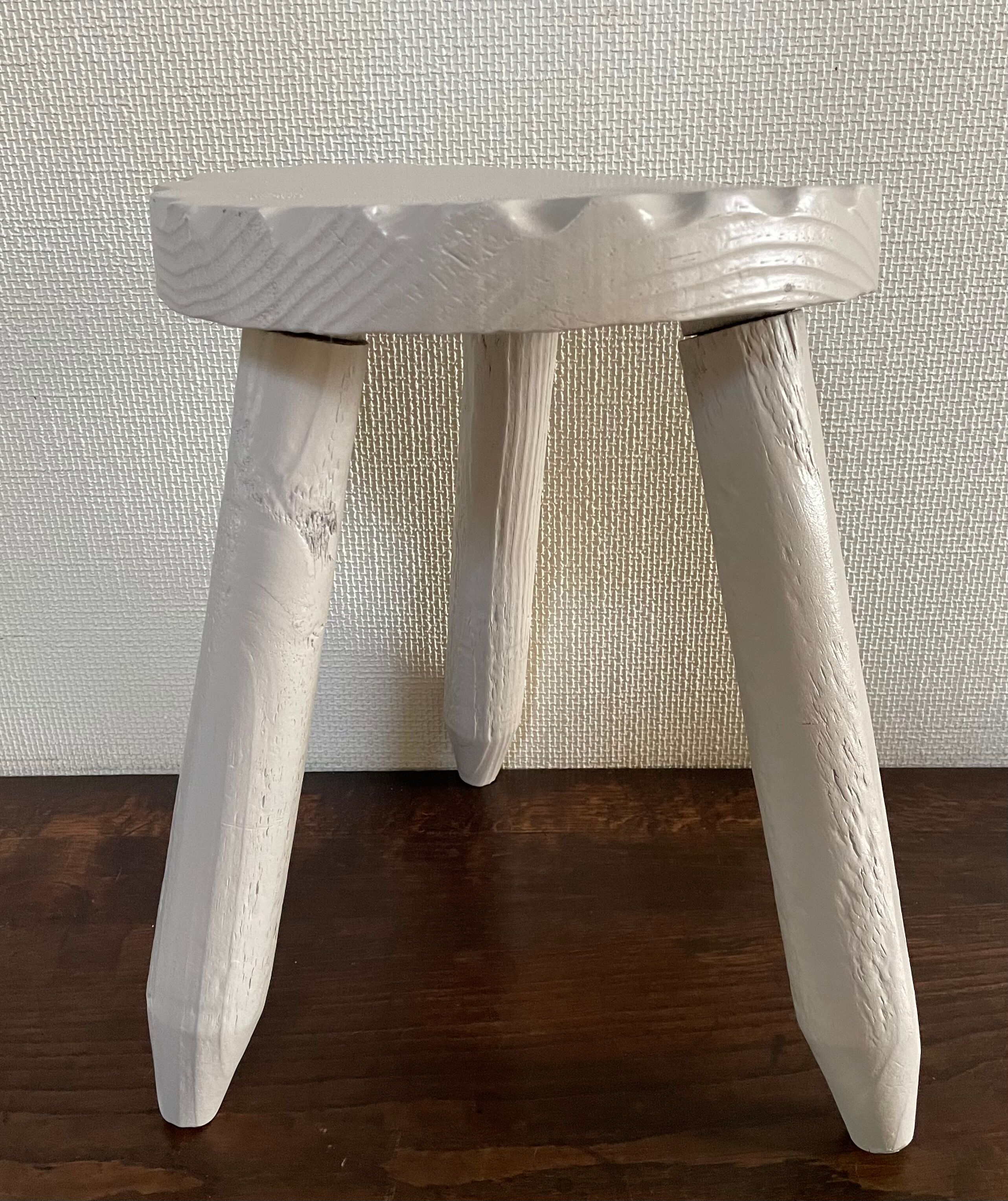 Painted brutalist stool