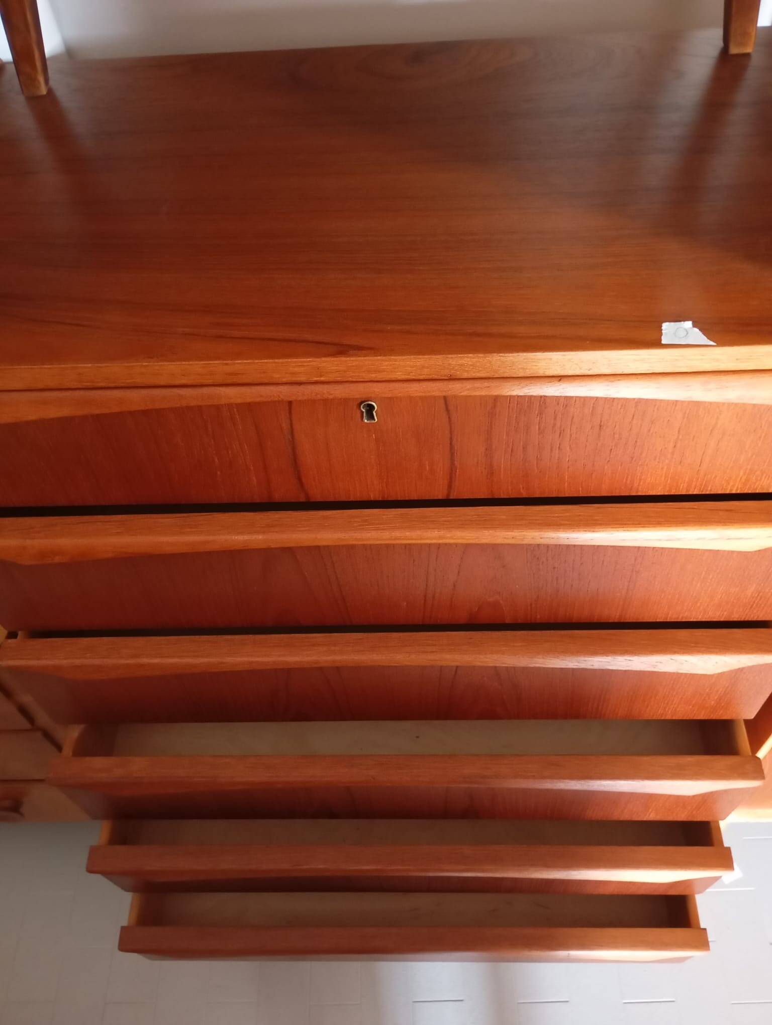 Scandinavian teak chest of drawers with 6 drawers from the 1950s/60s