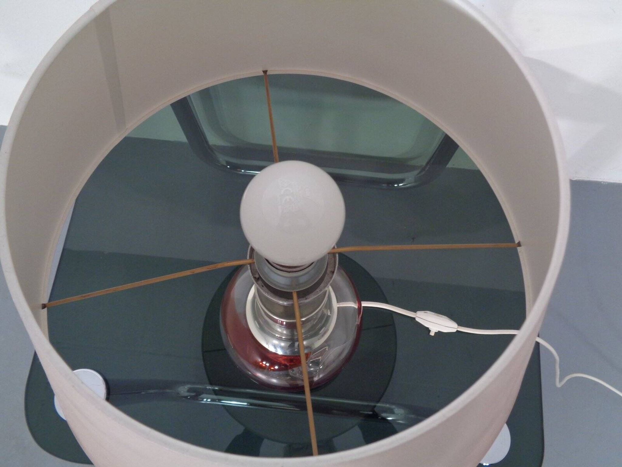 Italian Glass Floor Lamp, 1970s