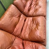 70s skai orange sofa