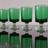 6 verres apéritif Luminarc Cavalier couleur vert bouteille