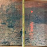 Cadre doré avec reproduction Claude Monet