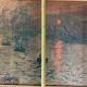 Golden frame with Claude Monet reproduction