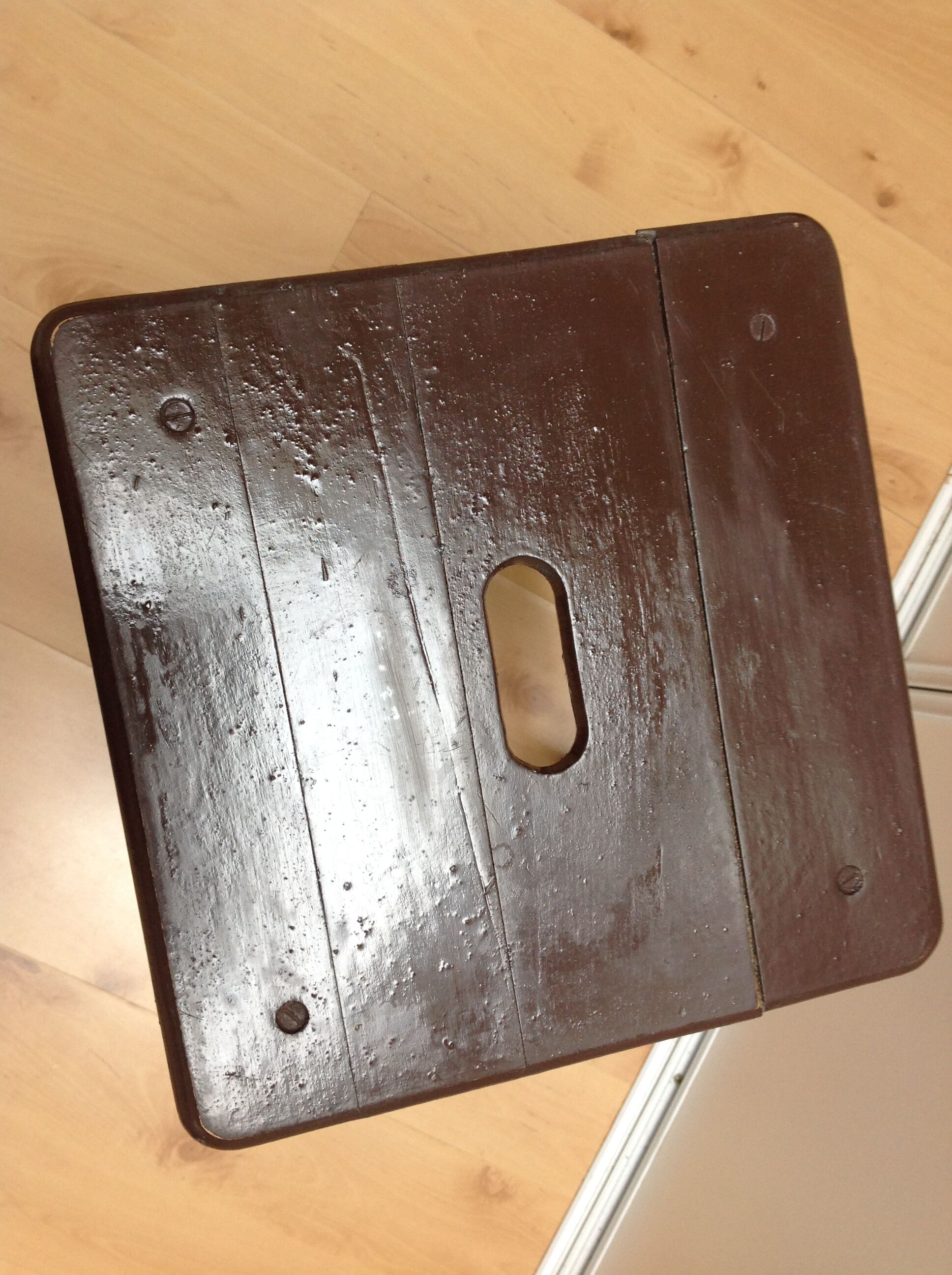 Wooden workshop stool, 60s-70s