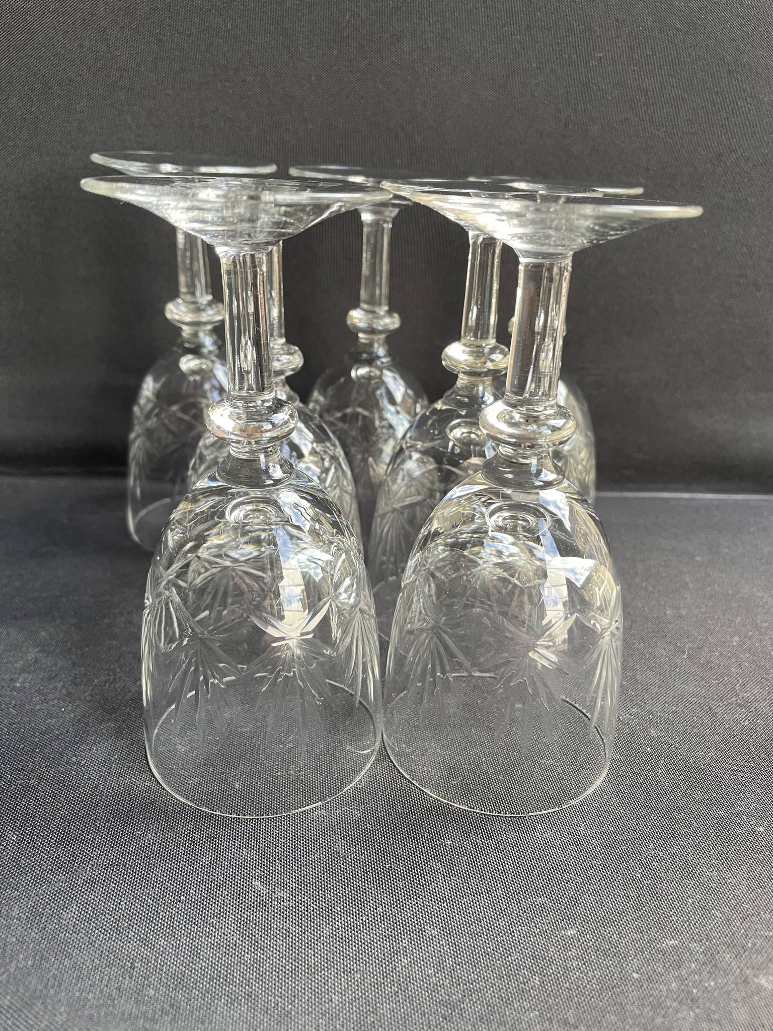 7 verres à porto – Cristal soufflé et taillé