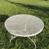 Vintage wrought iron garden furniture – Table + 3 chairs