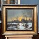 Tableau paysage d'hiver
