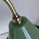 Vintage lamp 1920 Monix nickel-plated metal sage green sheet - 50 cm