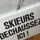 Plaque métal vintage signalisation ski