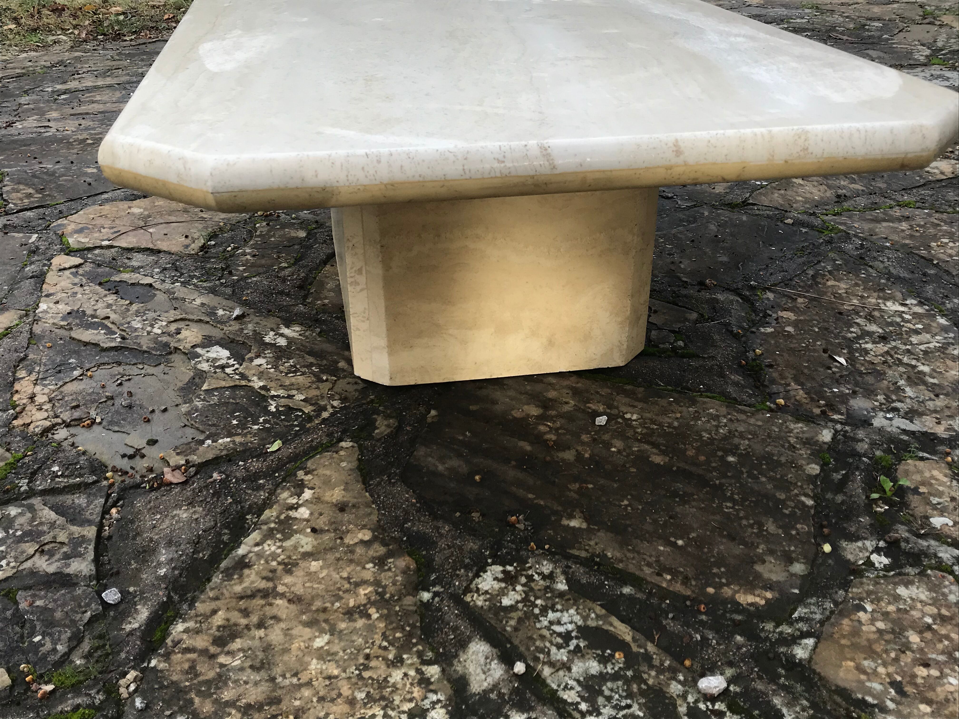 Vintage travertine coffee table