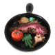 Fish trompe l'oeil dish in earthenware