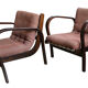 Pair of 1950's armchairs by Kropacek and Kozelka for Interier Praha