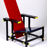Armchair "Rouge Bleu" Bauhaus spirit, 1970s
