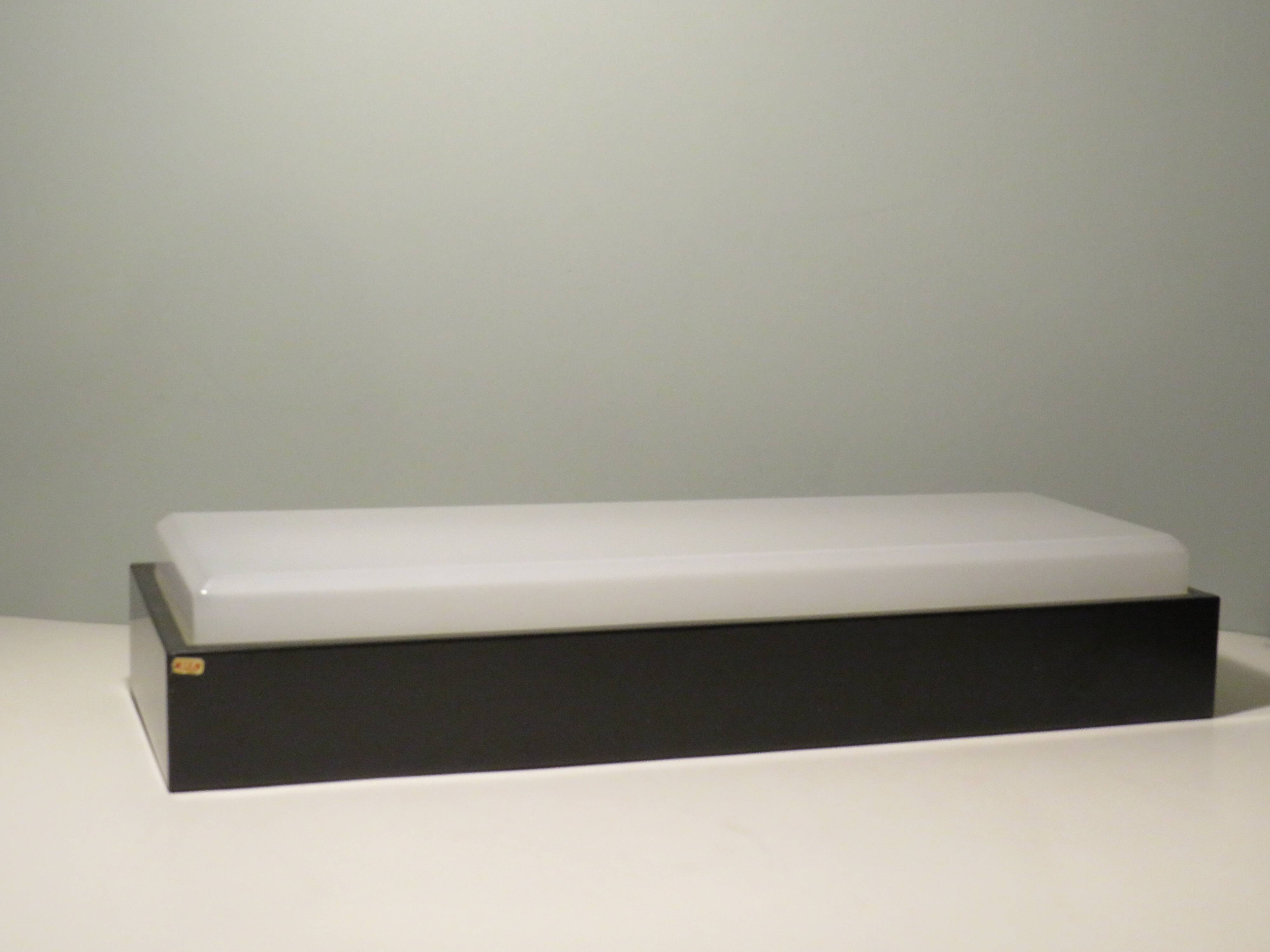 Ceiling lamp or rectangular wall lamp of Van Haute Belgique 1960s