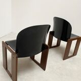 Pair of chairs of Afra and Tobia scarpa model dialogo
